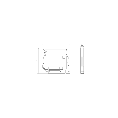 Пластина торцевая D-FJTK, серая для клеммы измерительной.