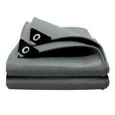 Тент водонепроникний зміцнений СІРИЙ 160 г/м², розмір: 3х5 м - преміум