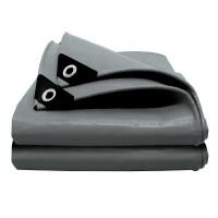 Тент водонепроникний зміцнений СІРИЙ 160 г/м², розмір: 4х5 м - преміум