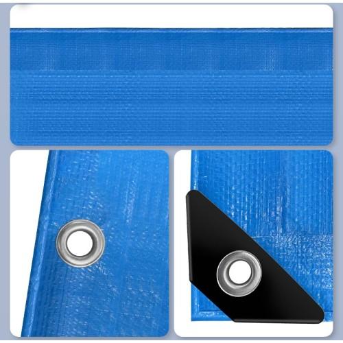 Тент водонепроникний зміцнений СИНІЙ 150 г/м², розмір: 3х4 м - преміум