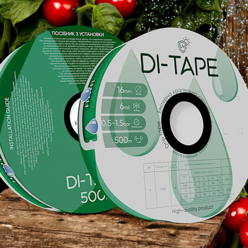 Купити Крапельна стрічка "Di-Tape" 1000 м/30 см/1,0 л/г, 6 mil (емітерна) - Presto-PS