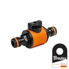 Ниппель с запорным краном, BLACK LINE, с ярлыком