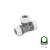 Трійник для підключення шланга 1/2" або 5/8", WHITE LINE