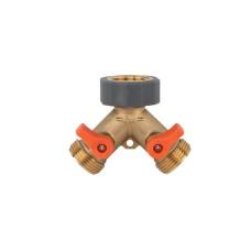 Розподільник з 2 кранами 3/4", BRASS SOFT