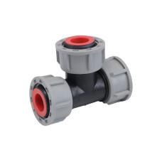 Тройник с накидными гайками 1"-1"-1" ВР