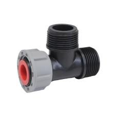 Тройник с одной накидной гайкой 1" НР-1" НР-1" ВР