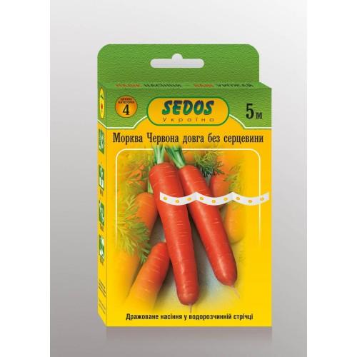 Морква Червона довга без серцевини (на 5м водорозчинній стрічці) - SEDOS