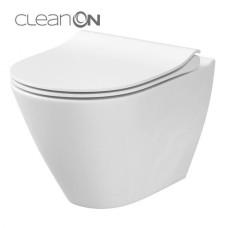 CET Cersanit 743 CITY OVAL  CLEAN ON подвесной з сиденьем SLIM дюропласт лифт