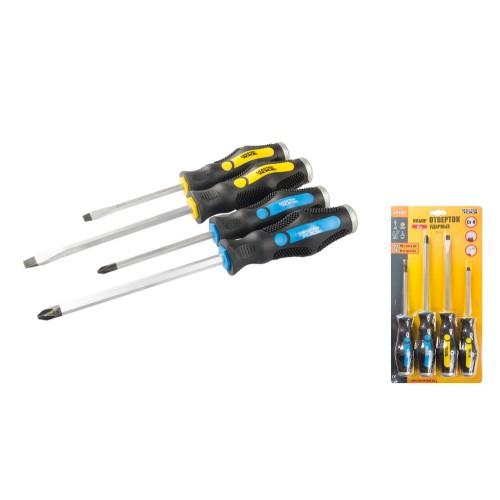 Викрутки ударні MASTERTOOL набір 4 шт PH2х100/PH3х150/SL6х100/SL8х150