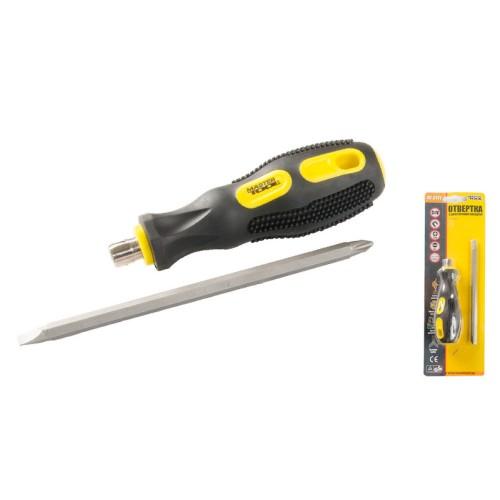 Отвёртка MASTERTOOL 2-В-1 РН2-SL6 150 мм