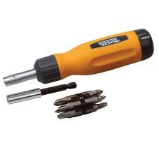 Викрутка з реверсом MASTERTOOL 12-В-1 PH1-2-3/PZ1-2-3/SL4-5-6/T15-20-25 25 мм магнітний тримач