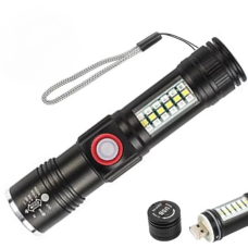 Ліхтар SY-1903C-P50+SMD+RGB, Alarm, Li-Ion акумулятор, ремінець, zoom, ЗП USB