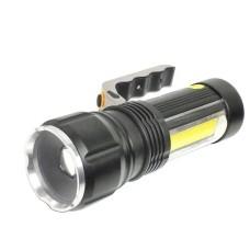 Фонарь переносной Police S912-XPE+COB (white+red), 2x18650, zoom, ЗУ 220V/12V, Box