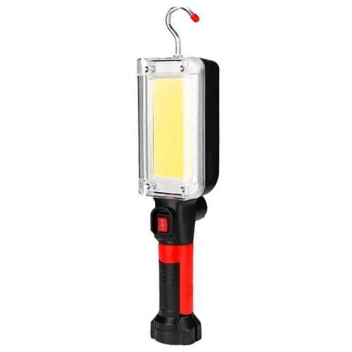 Фонарь WORKLIGHT ZJ-8859-COB-2, ЗУ Type-C, 2x18650, 3 магнита, прищепка, крюк