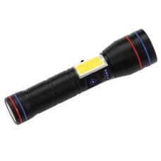 Ліхтар PLD-231 WHITE LASER LED PM10-TG+COB (white+red), 1х18650, power bank, індикація заряду, ЗП Type-C, магніт, zoom, Box