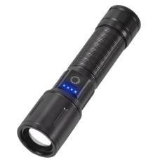 Ліхтар PLD-606 WHITE LASER LED PM10-TG, 1х18650/3xAAA, power bank, індикація заряду, ЗП Type-C, zoom, Box