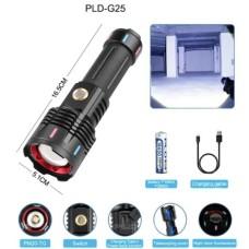 Ліхтар NIGHT VISION FLUORESCENCE G25 WHITE LASER LED PM30-TG, 1х26650/3xAAA, power bank, ЗУ Type-C, zoom, Box