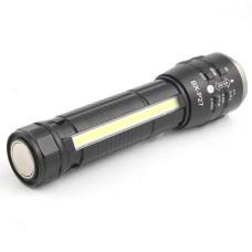 Фонарь PLD-P27 WHITE LASER LED PM10-TG+COB, 1х18650,  магнит, зажим, ЗУ Type-C, zoom, Box