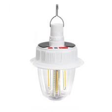 Светодиодная LED лампа с аккумулятором T38-COB+SMD (RGB), 2x18650, солнечная батарея, крюк, ЗУ Type-C