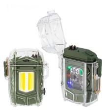 Ліхтар MULTIFUNCTIONAL D48-1-COB green, Li-Ion акумулятора, індикація заряду, запальничка, ЗП Type-C, Box