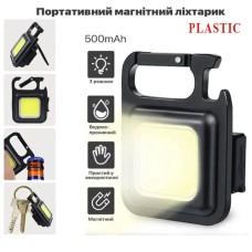 Ліхтар MULTIFUNCTIONAL BL-J031-COB plastic, Li-Ion акумулятор, магніт, карабін, відкривалка, ЗУ Type-C