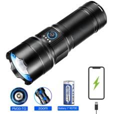 Ліхтар AK180 WHITE LASER LED PM30-TG, 1х40700, power bank, ЗУ Type-C, zoom, 5 фільтрів