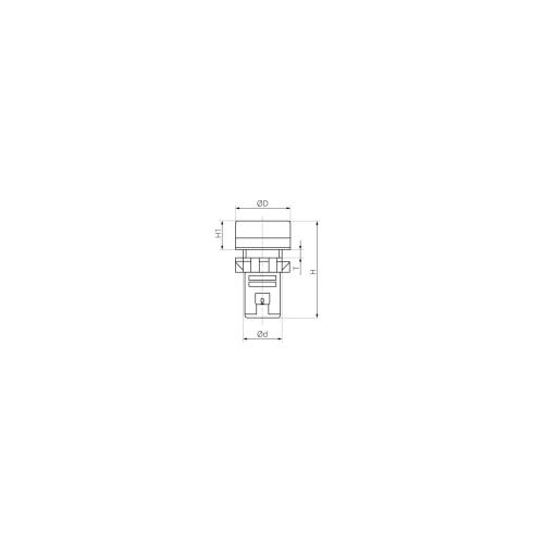 Светодиодный индикатор AD30-30DS 230v АC/DC, белый TAKEL