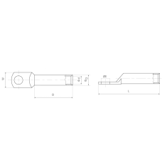 Наконечник силовой медный луженый DT70-8 из трубки