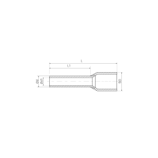 Втулочный наконечник (трубчатый) с изоляцией E 0.75/8