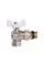 Кран шаровый угловой с американкой Q PROFESSIONAL QP004 PN40 1/2″ антипротечка, Белая бабочка
