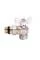 Кран шаровый угловой с американкой Q PROFESSIONAL QP004 PN40 1/2″ антипротечка, Белая бабочка