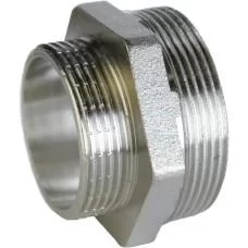 Ніпель редукційний нікельований 1″ЗР х 3/4″ЗР штампований А0512А(нк) VA