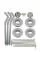 Комплект футорок секційного радіатора CRISTAL NR-2015 1/2″ з 3-кронштейнами (HT 416)
