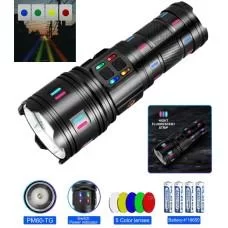 Ліхтар NIGHT VISION FLUORESCENCE AK177-1 WHITE LASER LED PM60-TG, 4х18650, power bank, індикація заряду, ЗУ Type-C, zoom, 5